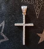 Zilveren (925) kruis met zirkonia, Zo goed als nieuw, Zilver, Zilver, Verzenden