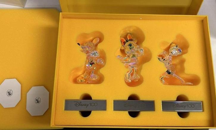 Swarovski Disney 100 Jaar Set, Mickey, Minnie en Donald., Verzamelen, Swarovski, Nieuw, Figuurtje, Ophalen of Verzenden