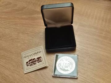 Special Edition; 1 oz Silver Elephant 2018. African Wildlife beschikbaar voor biedingen
