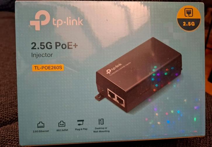 TP-Link TL-POE260S PoE+ Injector - 30W - 802.3af/at, Computers en Software, Powerlines, Nieuw, Ophalen