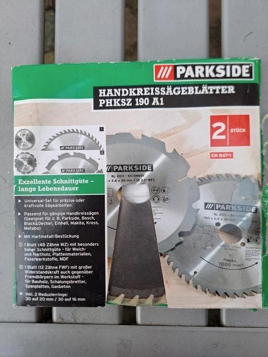 Parkside zaagbladen 190 x 2,6 x 30 mm - 2 stuks, Doe-het-zelf en Verbouw, Gereedschap | Machine-onderdelen en Toebehoren, Zo goed als nieuw