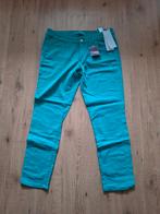 Azuurgroene broek elasthaan 40 kort (157-164cm) Miss Etam, Nieuw, Groen, Lang, Miss Etam