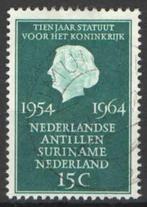 Nederland NVPH nr 835 gestempeld Statuutzegel 1964, Verzenden, Na 1940, Gestempeld