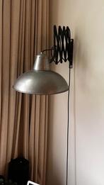 Stoere industriële wandlamp met schaararm - uniek design, Verzenden, Zo goed als nieuw, Metaal, Minder dan 100 cm