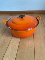 Le Creuset pan oranje 32 cm, Huis en Inrichting, Keuken | Potten en Pannen, Ophalen of Verzenden, Zo goed als nieuw, Gietijzer