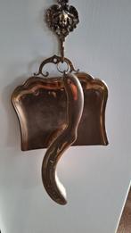 Antieke stoffer en blik / koperen pot., Antiek en Kunst, Ophalen