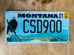 Amerikaanse kentekenplaat/nummerplaat Montana USA, Verzamelen, Auto's, Gebruikt, Ophalen of Verzenden