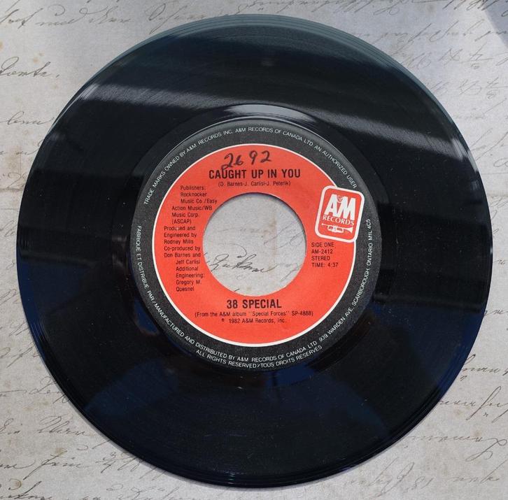 38 special - caught up in you  (3), Cd's en Dvd's, Vinyl Singles, Gebruikt, Single, 7 inch, Ophalen of Verzenden