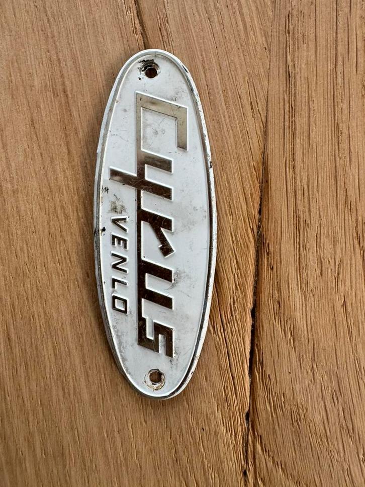 Cyrus Venlo tankplaatje, Fietsen en Brommers, Brommeronderdelen | Oldtimers, Gebruikt, Overige merken, Overige typen, Ophalen of Verzenden