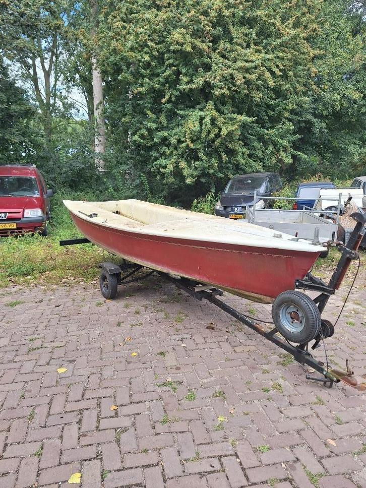 Bootrailer met boot, Watersport en Boten, Bootonderdelen, Gebruikt, Motor en Techniek, Motorboot, Ophalen
