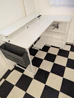 Office gaming desk table white, Huis en Inrichting, Ophalen, Elektrisch, Zo goed als nieuw, Bureau