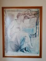 Michelangelo poster in lijst, Ophalen, Zo goed als nieuw, Foto of Poster, 75 cm of meer