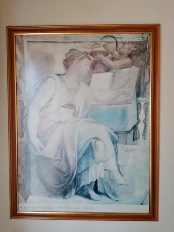 Michelangelo poster in lijst  beschikbaar voor biedingen