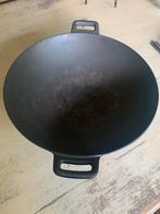Gietijzeren wok 34 cm, Ophalen, Gebruikt, Gietijzer, Wok