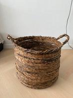 Grote rieten mand met handvatten (diameter 40cm), Ophalen, Zo goed als nieuw, Rechthoekig, Riet