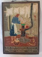 De porceleyne fles siertegel Eer aan Hollands Vrouw 44-45, Ophalen of Verzenden