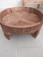 Chakki Tafel - stoer sober Unieke Houten Salontafel, Huis en Inrichting, Ophalen, Minder dan 45 cm, Minder dan 55 cm, Rond