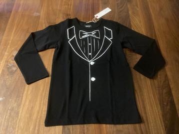 Esprit longsleeve shirt zwart wit print maat 116-122 nieuw! beschikbaar voor biedingen