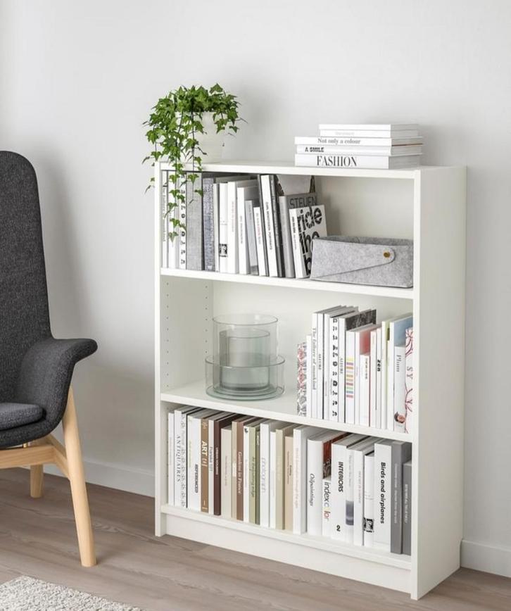 Witte Billy Boekenkast - Lage Uitvoering, Huis en Inrichting, Kasten | Boekenkasten, Gebruikt, 50 tot 100 cm, Minder dan 100 cm