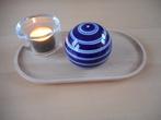 Bal van blauw wit keramiek, Ophalen of Verzenden, Zo goed als nieuw