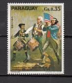 Paraguay vlag en trommelslagers 1976, Verzenden, Gestempeld, Zuid-Amerika