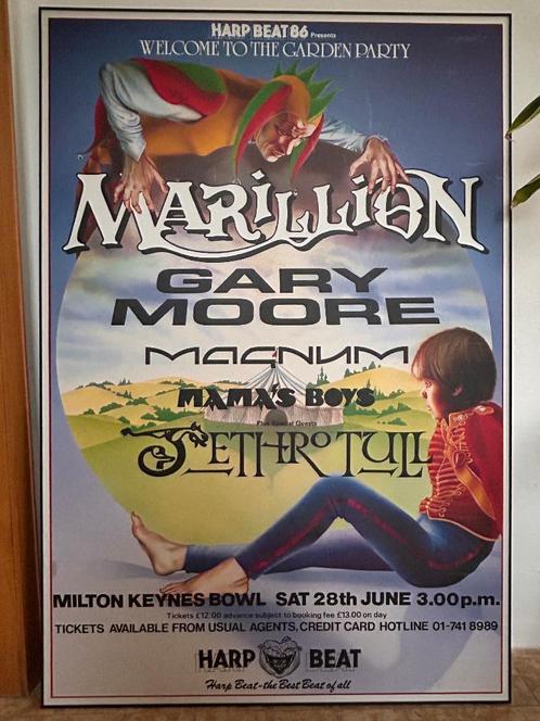 Ingelijste vintage concertposter Marillion Mark Wilkinson, Verzamelen, Muziek, Artiesten en Beroemdheden, Gebruikt, Poster, Artwork of Schilderij