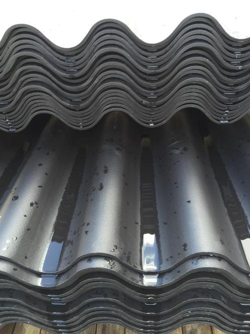 Golfplaat Vezelcement zwart 183 cm, Doe-het-zelf en Verbouw, Dakpannen en Dakbedekking, Nieuw, Golfplaat, Steen of Klei, Zwart