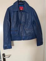 Mooi kort leren jasje, Ophalen of Verzenden, Gedragen, Blauw