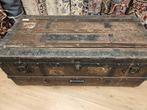 Antieke vintage kist hutkoffer, Info@SlatsAntiek.nl, Tweedehands, Minder dan 50 cm, Ophalen of Verzenden