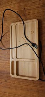 Draadloze oplader van bamboe bureau organisator, Ophalen of Verzenden