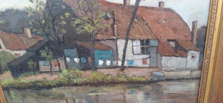 Olieverfschilderij van M.H. Mackenzie, Antiek en Kunst, Kunst | Schilderijen | Klassiek, Ophalen of Verzenden