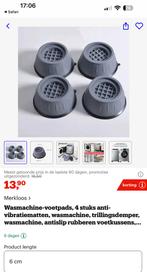 Wasmachine voetpads trillingsdemper 4 stuks NIEUW, Ophalen of Verzenden, Nieuw