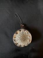 Vintage Antiek glazen deuk reflex kerstbal kerstbal, Ophalen, Gebruikt