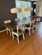 Robuuste Eiken Eettafel, Huis en Inrichting, Tafels | Eettafels, Ophalen, Gebruikt, 100 tot 150 cm, Eikenhout