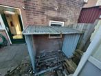 Metalen Houthok, Tuin en Terras, Bergingen en Tuinkasten, Ophalen, Gebruikt, Metaal, Overige typen