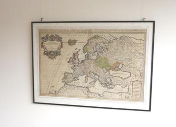 Antieke landkaart /gravure Europa 1692, 17e eeuw beschikbaar voor biedingen