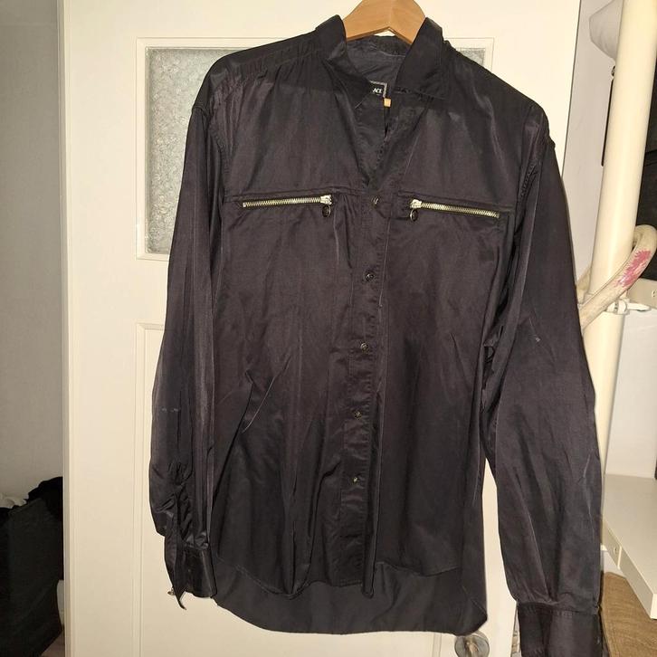 Versace Overhemd - Stijlvol en Uniek!, Kleding | Heren, Overhemden, Zo goed als nieuw, Halswijdte 43/44 (XL), Zwart, Ophalen of Verzenden