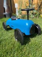 Nieuwstaat vintage blauw metalen Baghera Racer loopauto, Ophalen of Verzenden, Zo goed als nieuw, Loopvoertuig