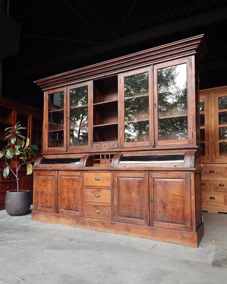 Kruidenierskast | Teak Grutterskast | Voorraadkast #2312, Huis en Inrichting, Kasten | Buffetkasten, Gebruikt, 200 cm of meer