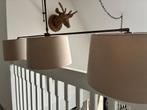 hanglamp - eetkamerlamp - met pendel - brons - taupe, Ophalen, Gebruikt, Landelijk, Metaal