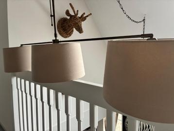 hanglamp - eetkamerlamp - met pendel - brons - taupe beschikbaar voor biedingen