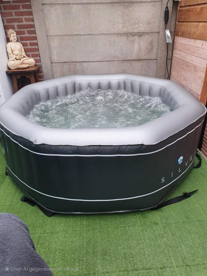 5 persoons jacuzzi,  merk Netspa met heel veel accessoires, Tuin en Terras, Bubbelbaden en Hottubs, Zo goed als nieuw, Opblaasbaar
