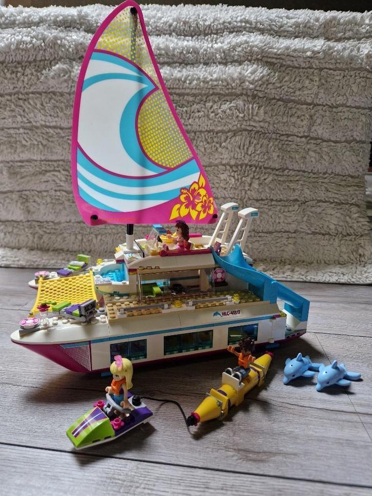 Lego Friends 41317 Sunshine Catamaran, Kinderen en Baby's, Speelgoed | Duplo en Lego, Zo goed als nieuw, Lego, Complete set, Ophalen of Verzenden