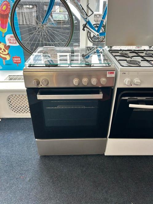 Gasfornuis rvs incl Garantie&Bezorgen, Witgoed en Apparatuur, Fornuizen, Zo goed als nieuw, Vrijstaand, Gas, 4 kookzones, 85 tot 90 cm