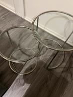 Bijzettafels zilver, Huis en Inrichting, Tafels | Bijzettafels, 45 tot 60 cm, Minder dan 55 cm, Metaal of Aluminium, Rond