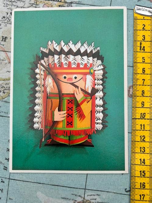 340. Oude kaart v kind Indiaan I. van de Boom, Verzamelen, Ansichtkaarten | Themakaarten, Ongelopen, Ophalen of Verzenden
