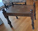 Antiek, houten bijzettafel / voetenbank, Br 54 - 46,5 cm, Ophalen