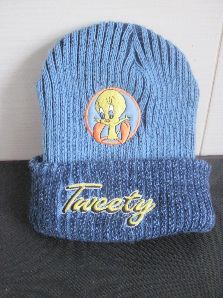 Tweety Looney Tunes Muts - Blauw - 1998, Ophalen of Verzenden, Looney Tunes, Zo goed als nieuw, Kleding