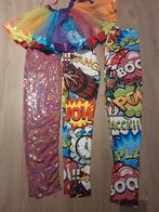 Carnavalskleding: Leggings (maat S/M), pruiken, rok, hoed..., Carnaval, Ophalen of Verzenden, Zo goed als nieuw, Kleding