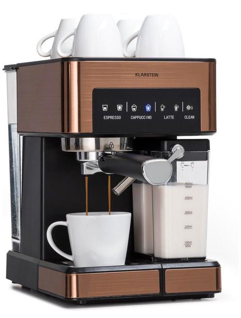 ZGAN! Klarstein espressomachine uitneem melkreservoir €99,99, Witgoed en Apparatuur, Koffiezetapparaten, Zo goed als nieuw, Gemalen koffie